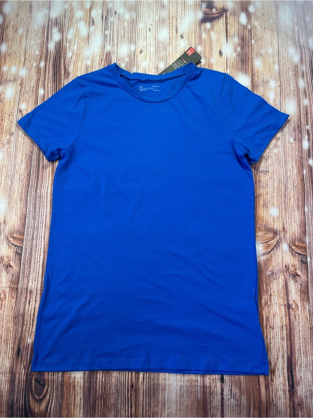 NWT Under Armour Women’s  Blue Crew Neck Tee Loose Size Medium